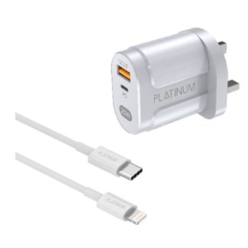 Platinum VITAL Series PD Wall Charger + PD Cable C-C - White - P-COMVPDCWH