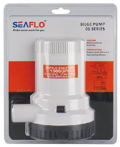 SEAFLO Electric Marine Bilge Pumps (1500 GPH)