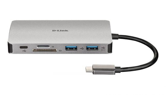 موزع USB-C 9 في 1 مزود بمنفذ HDMI/VGA/إيثرنت/قارئ بطاقات/طاقة