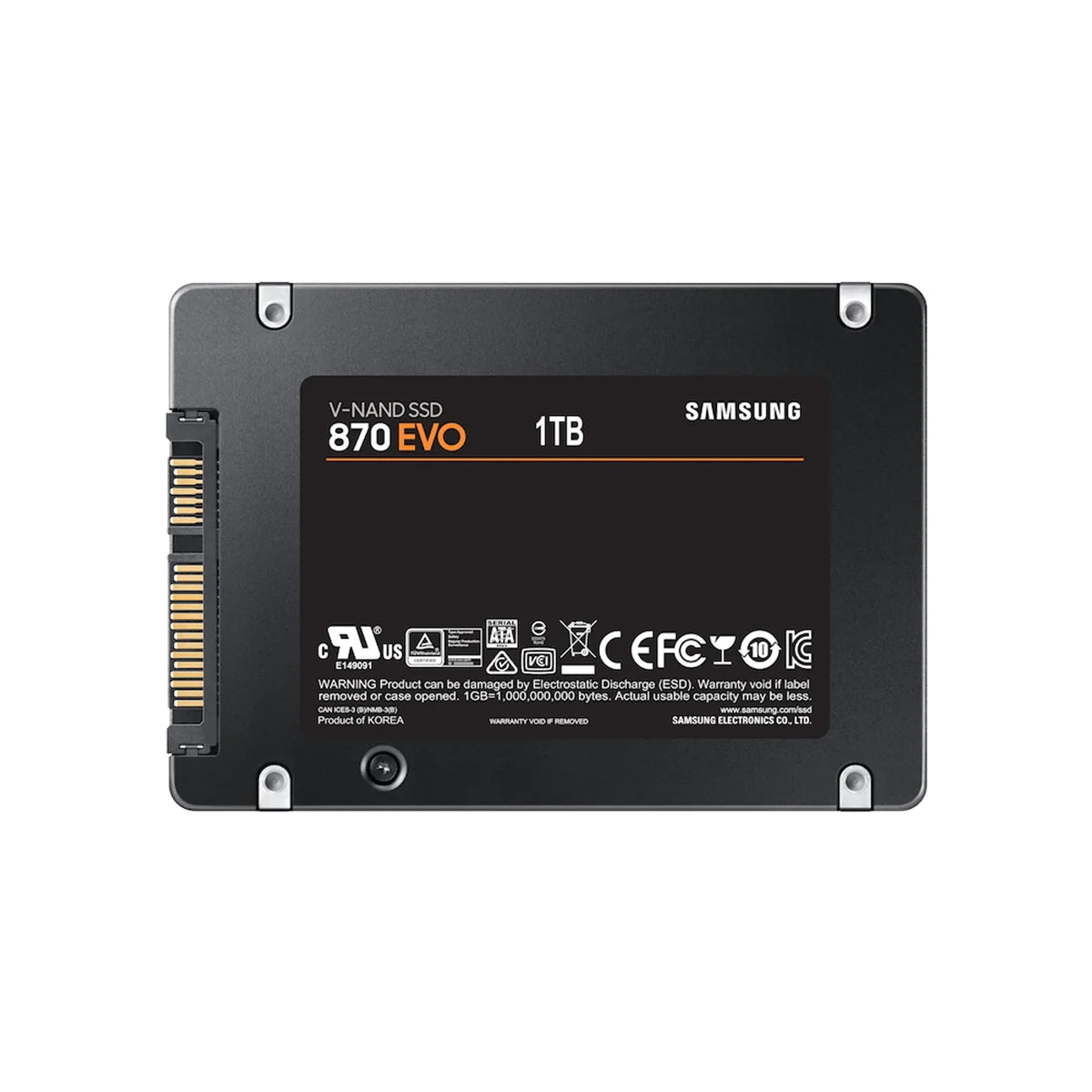 SAMSUNG 870 EVO 1TB 2.5 Inch SATA III Internal SSD - MZ-77E1T0BW