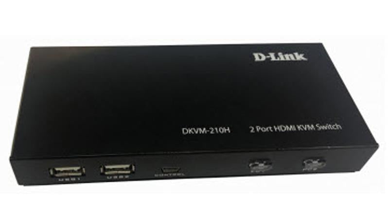 محول دي لينك KVM بمنفذين مع منافذ HDMI وUSB