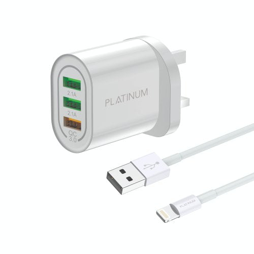 Platinum VITAL Series Wall Charger White - P-COMBVTLWH