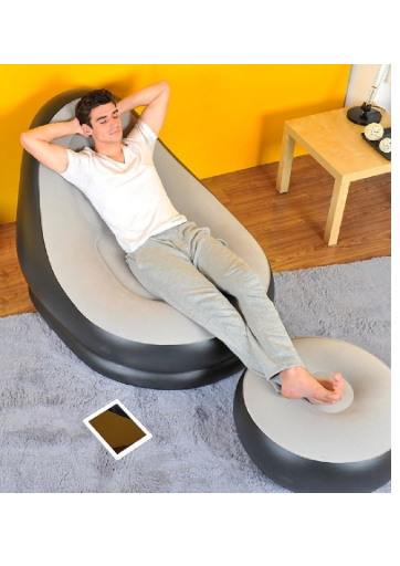 Intex Ultra Lounge Inflatable Chair With Footrest