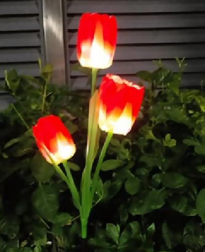 Outdoor Solar Lights - Tulip 2 sets (3 flowers each set)